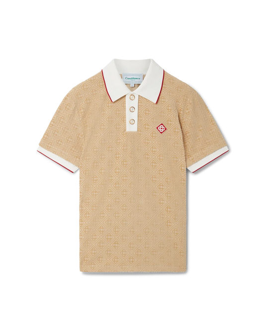 Monogram Velour Polo Shirt
