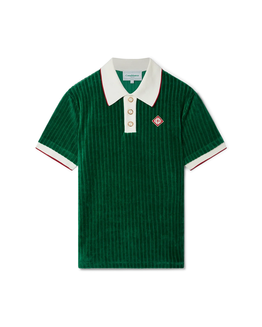 Rib Velour Polo Shirt