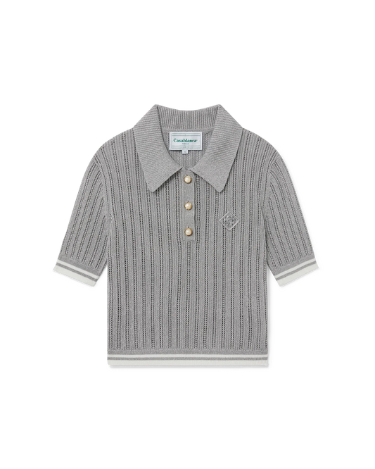 Silver Short Sleeve Polo Shirt