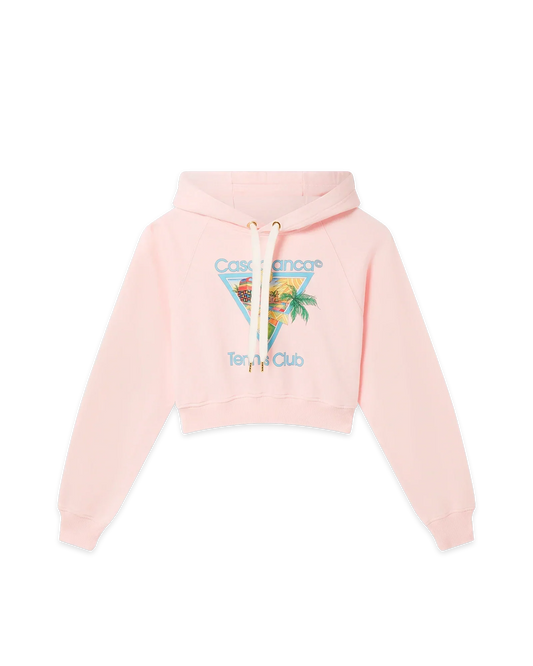 Afro Cubism Tennis Club Cropped Hooded Sweatshirt